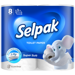 SELPAK Super soft Папiр туалетний білий 8 шт, арт. 32361200