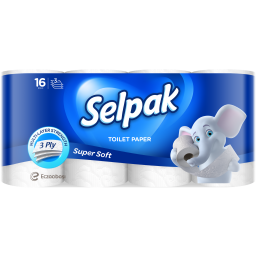 SELPAK Super soft Папiр туалетний білий 16 шт, арт. 32361800