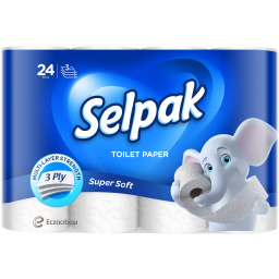 SELPAK Super soft Папiр туалетний білий 24 шт, арт. 32362000